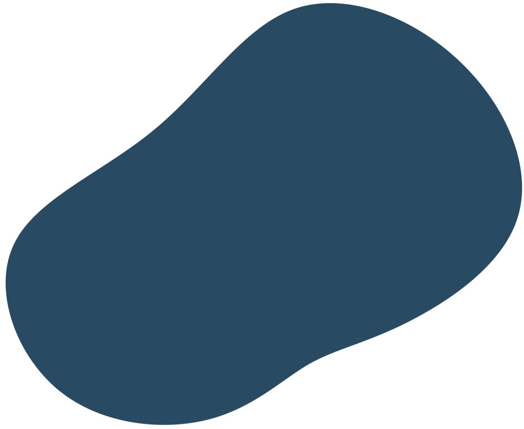 A large, irregular, blob-shaped area filled with a solid dark blue color on a plain white background.