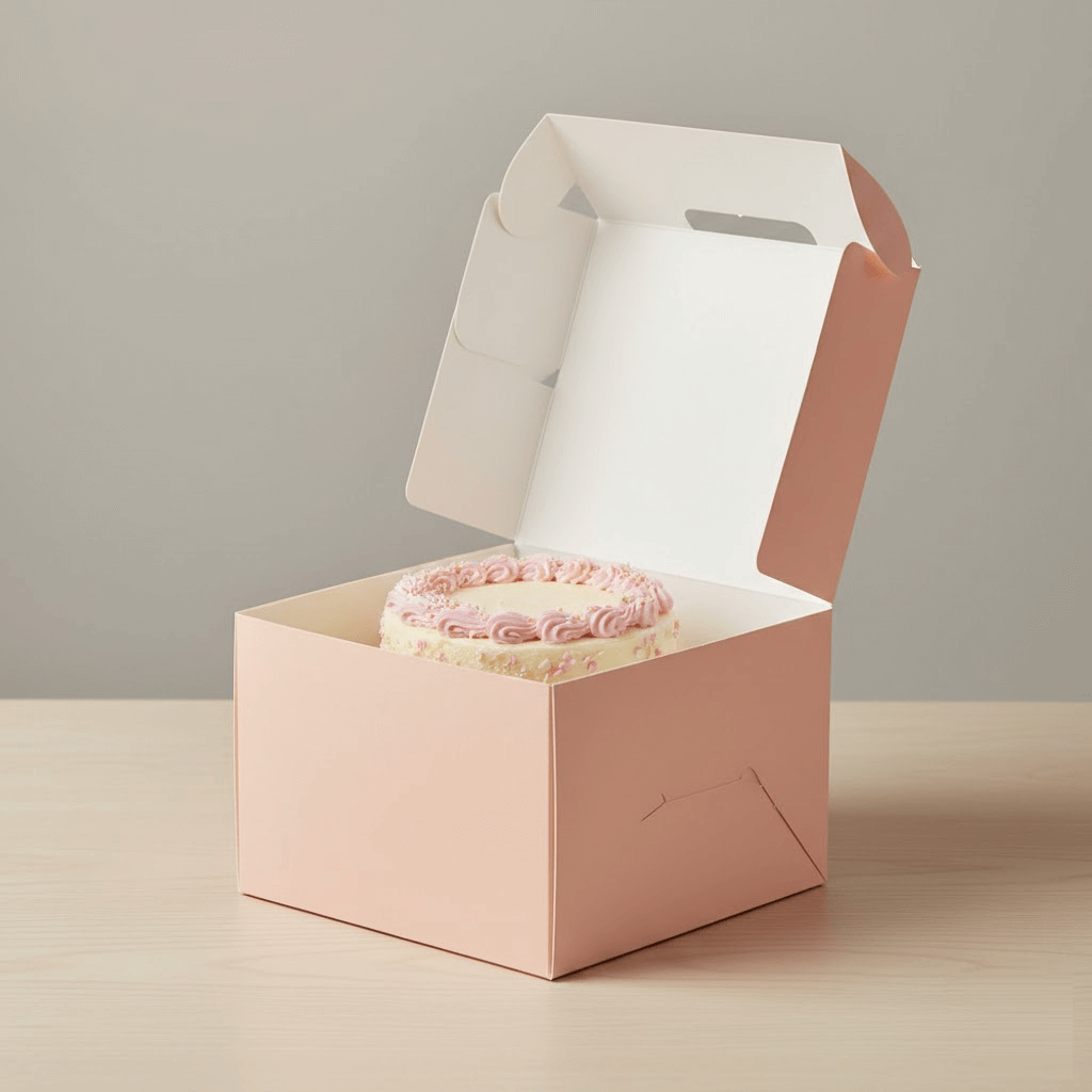 CUSTOM FOUR CORNER CAKE BOXES