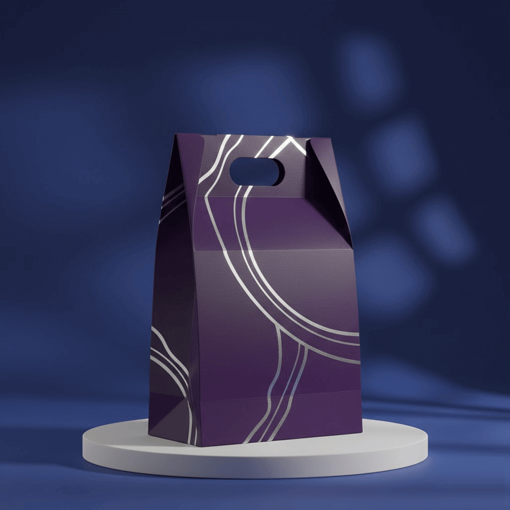 custom Bag Shaped Box Auto Bottom